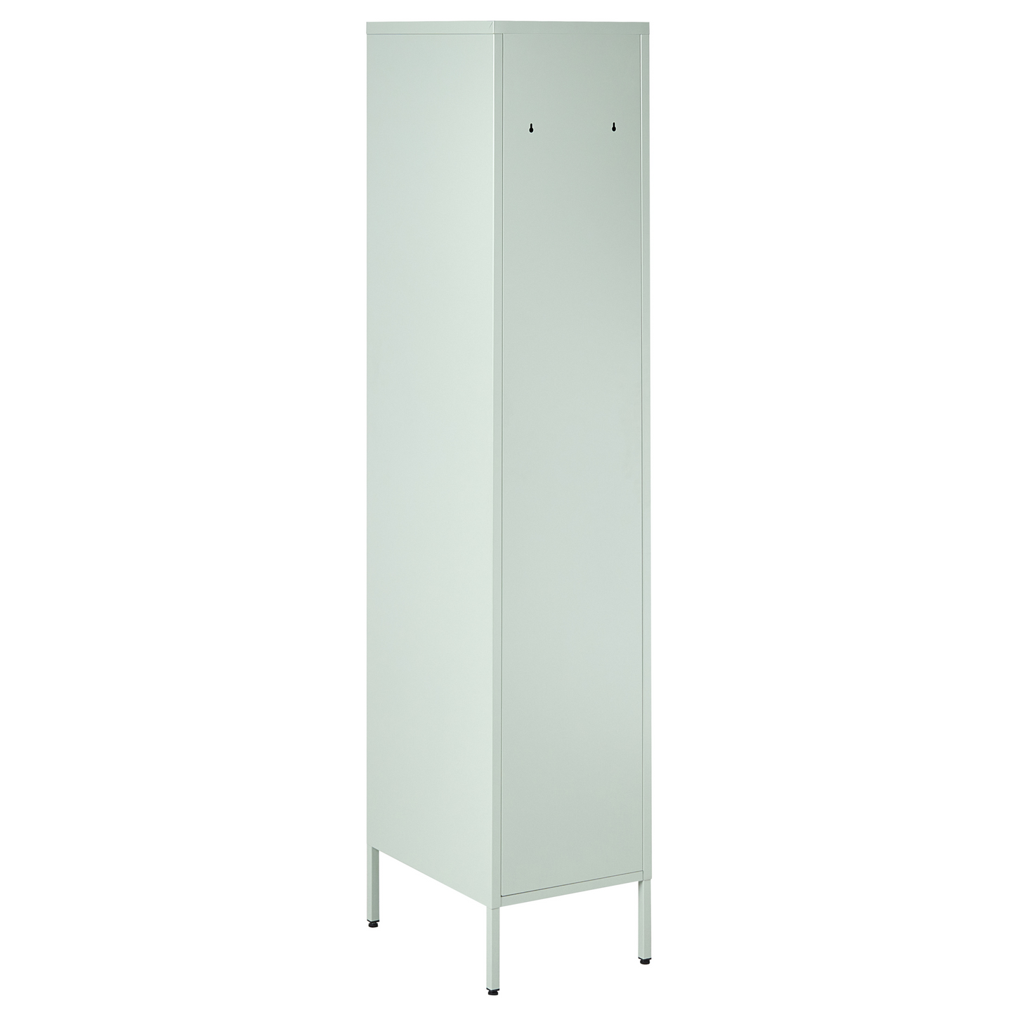 Metal Storage Cabinet with Locking Doors, 5 Shelves and Rail, Mint Green