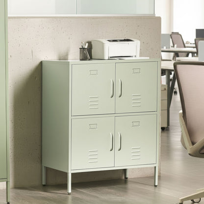 Sideboard Mint Green Iron 4 Door Document Cabinet