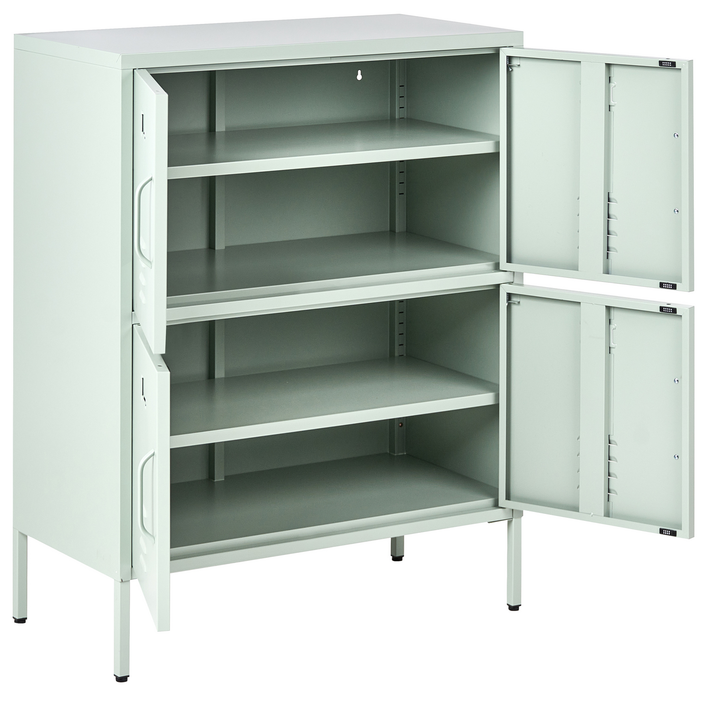 Sideboard Mint Green Iron 4 Door Document Cabinet