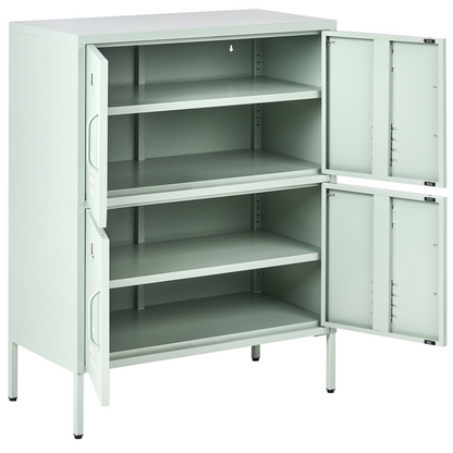 Sideboard Mint Green Iron 4 Door Document Cabinet