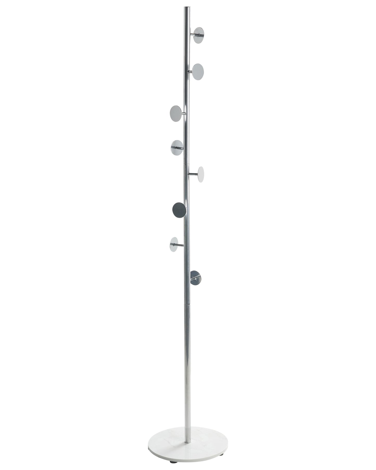 Coat Stand With Silver Marble Base Freestanding Industrial Hallway Rack For Coats And Bags
