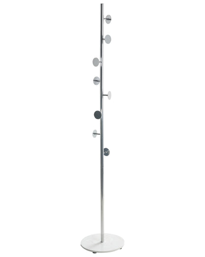 Coat Stand With Silver Marble Base Freestanding Industrial Hallway Rack For Coats And Bags
