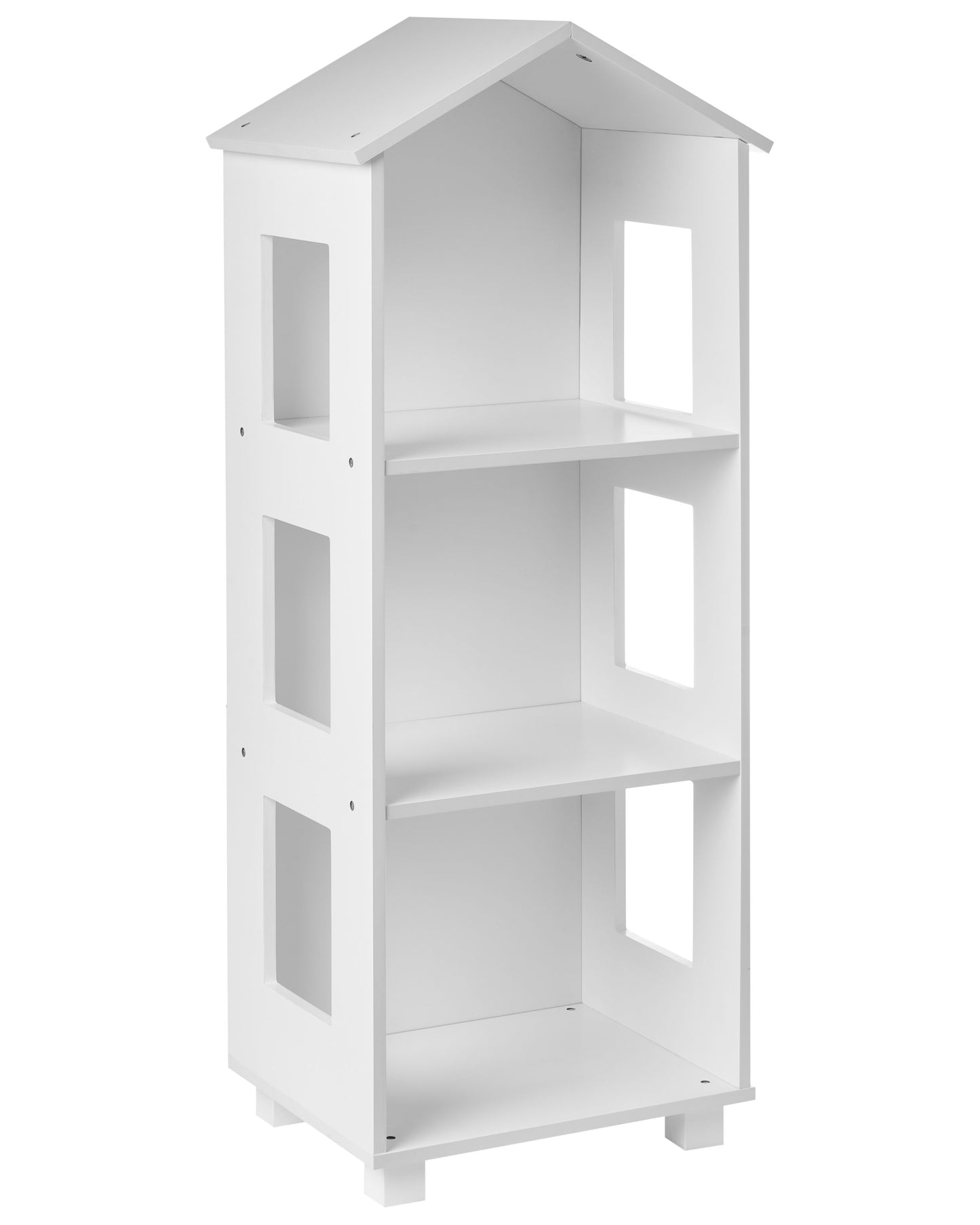 BrightNest Kids Bookshelf 3 Tier White MDF Scandinavian Style