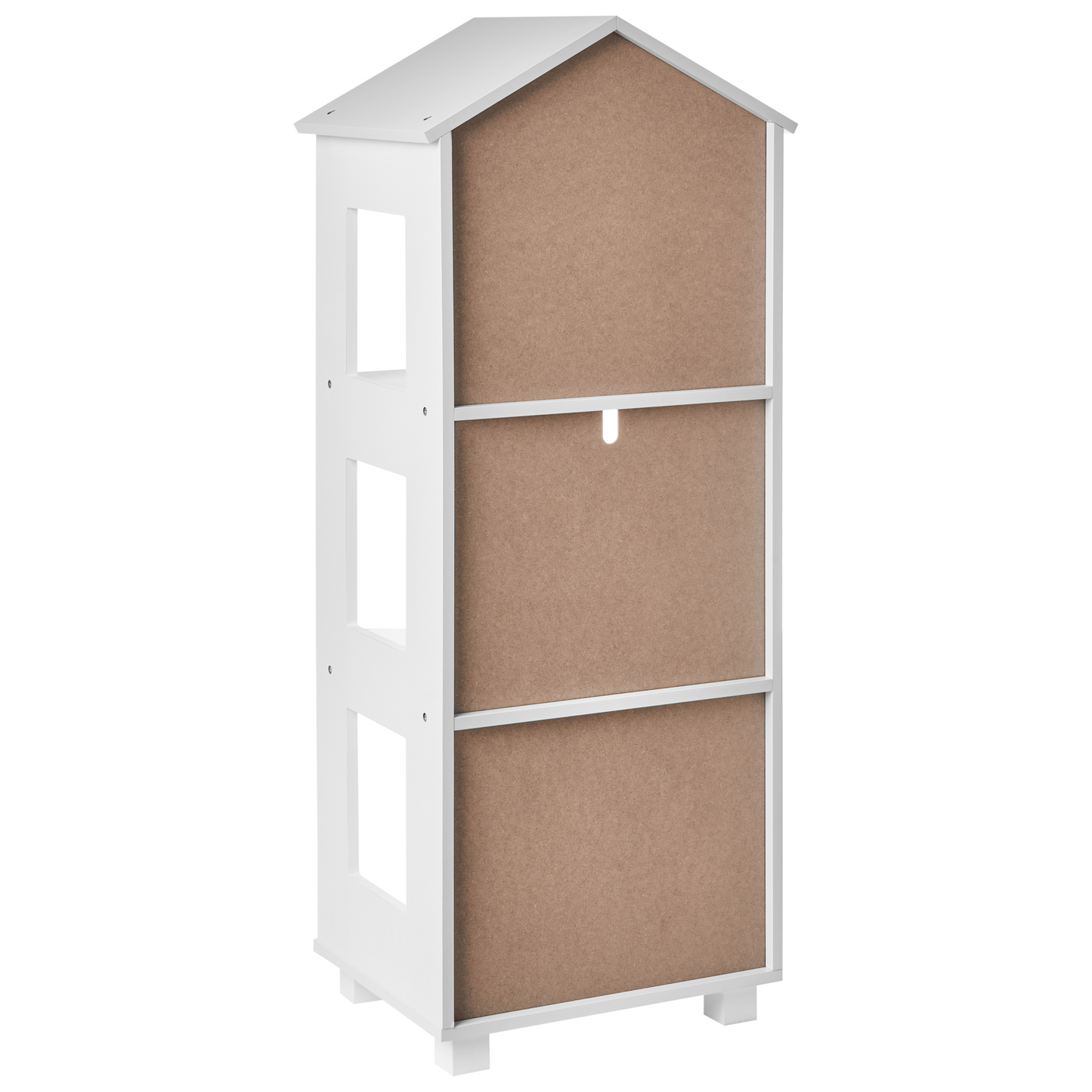 BrightNest Kids Bookshelf 3 Tier White MDF Scandinavian Style