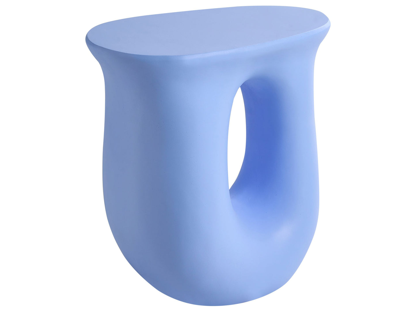 Accent Side Table Blue Fiberglass 42 x 28 UVResistant