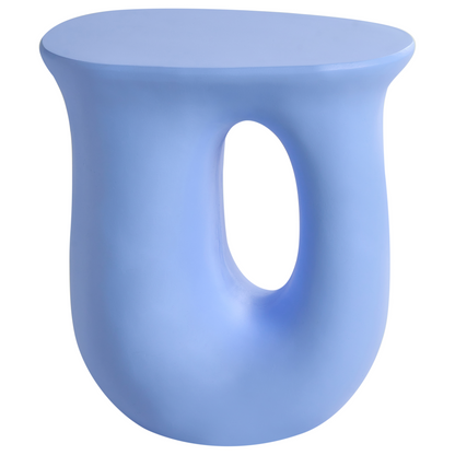 Accent Side Table Blue Fiberglass 42 x 28 UVResistant