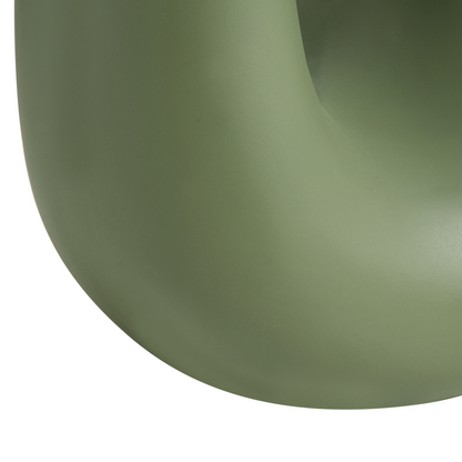 Accent Green Magnesium Oxide Fiberglass Side Table 42 x 28cm UV Resistant Outdoor Boho Modern