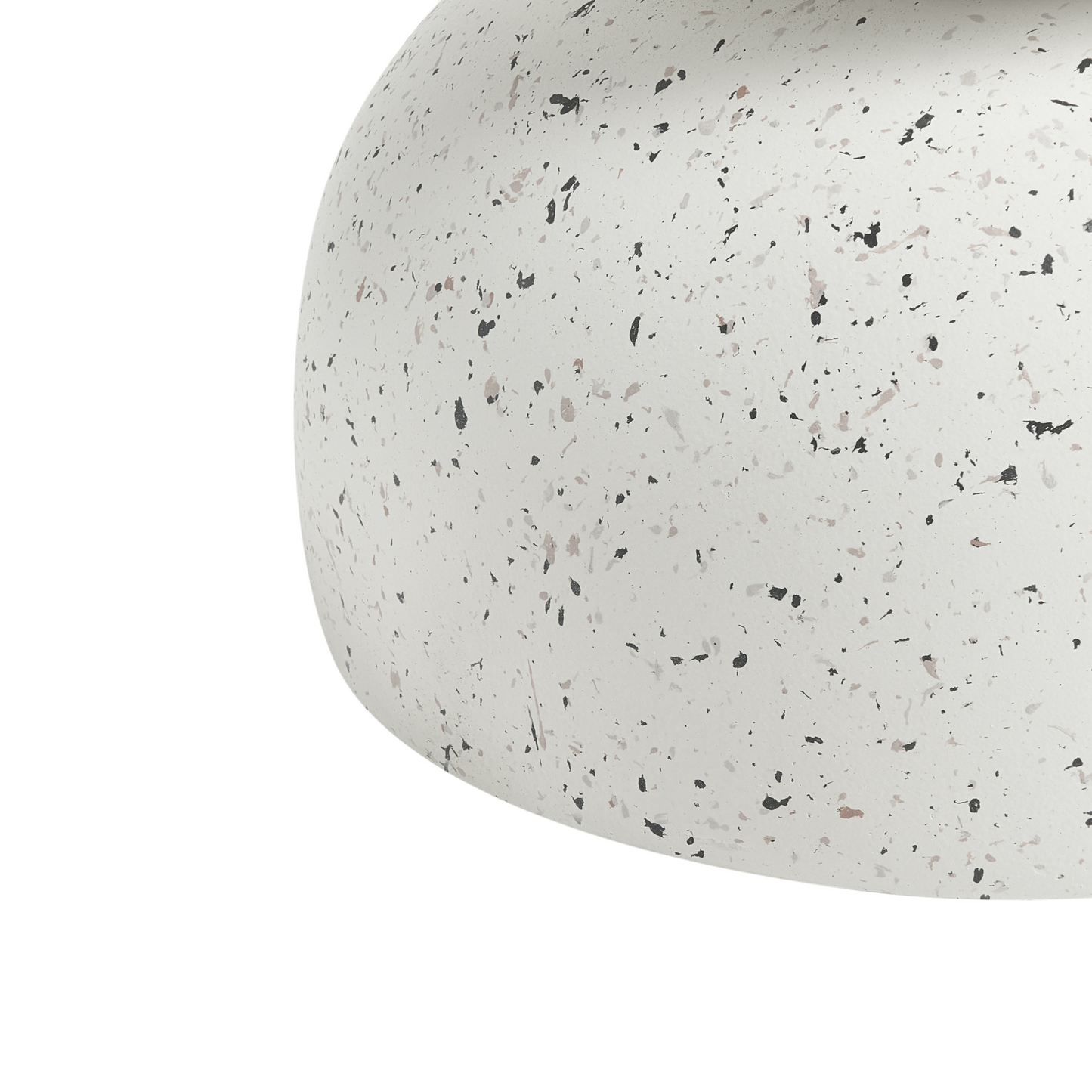 Accent Side Table White Terrazzo Effect Hourglass 37cm Round Top