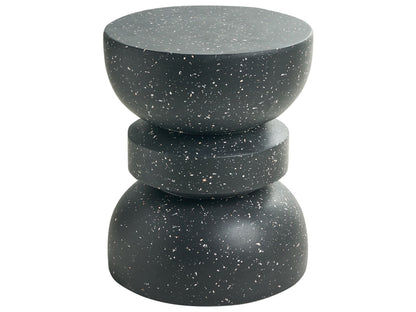 Accent Side Table Black Terrazzo 37cm Hourglass