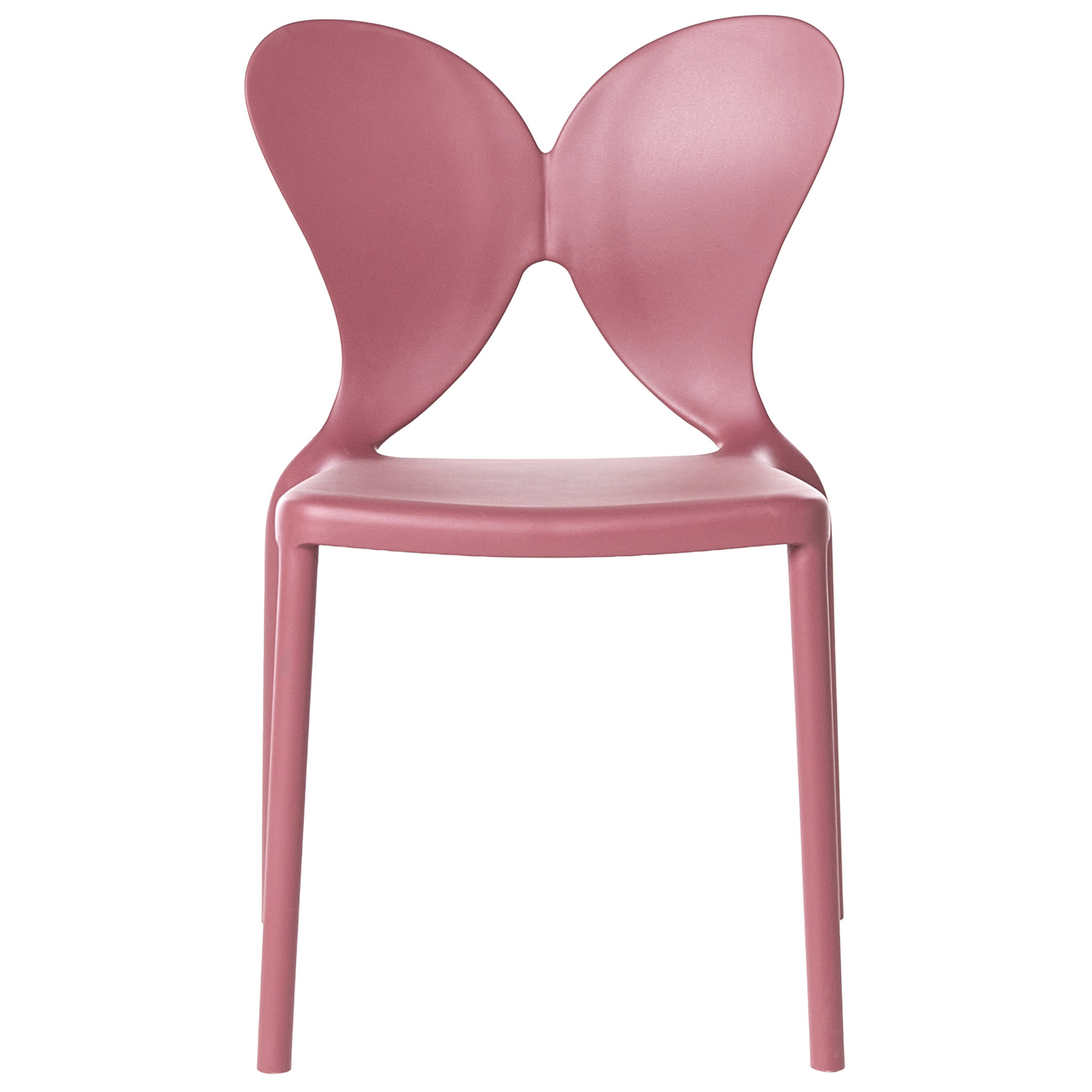 Pink Plastic Garden Chairs Set Of 2 With Butterfly Backrest