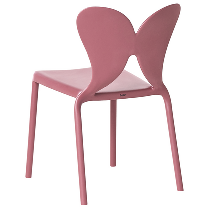 Pink Plastic Garden Chairs Set Of 2 With Butterfly Backrest