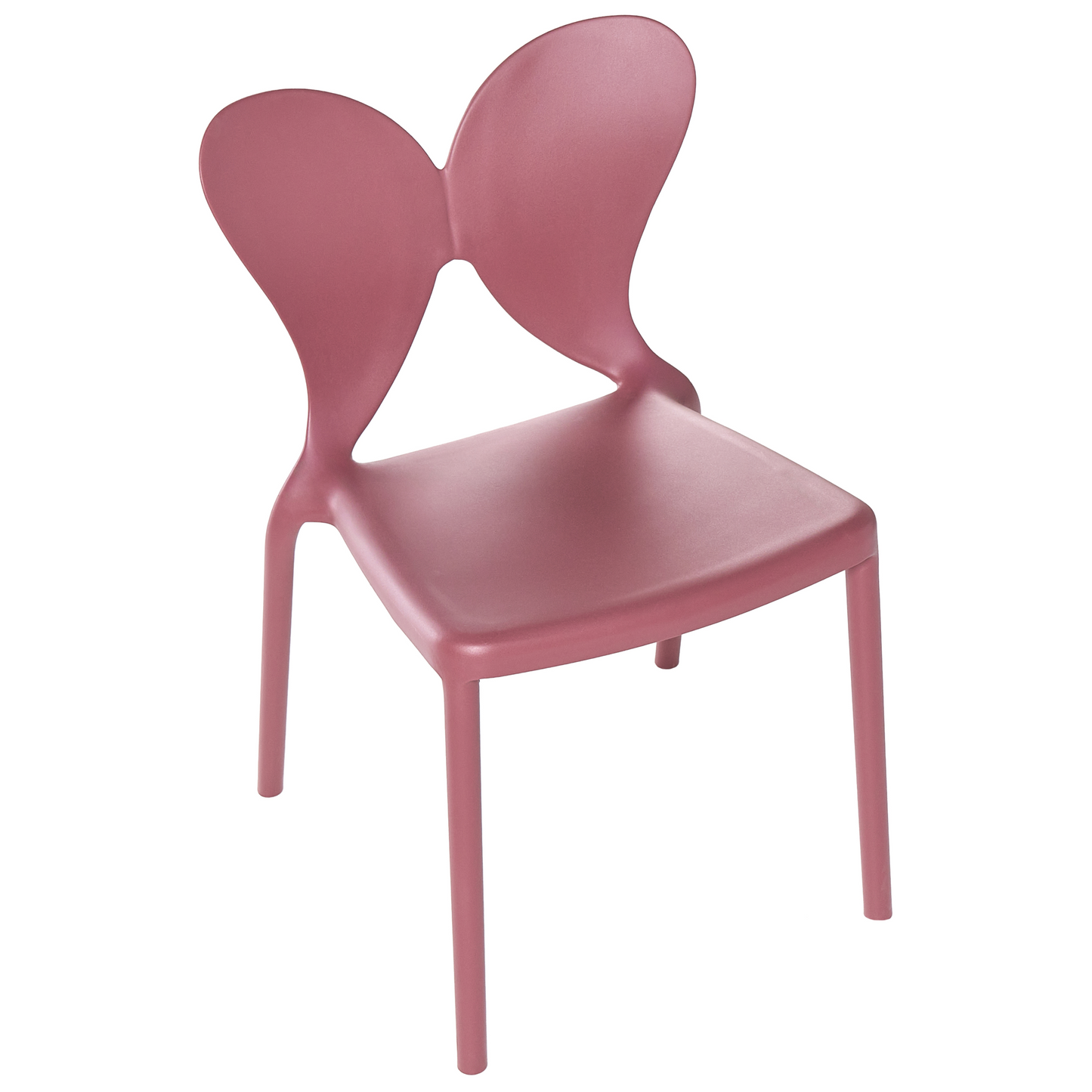 Pink Plastic Garden Chairs Set Of 2 With Butterfly Backrest