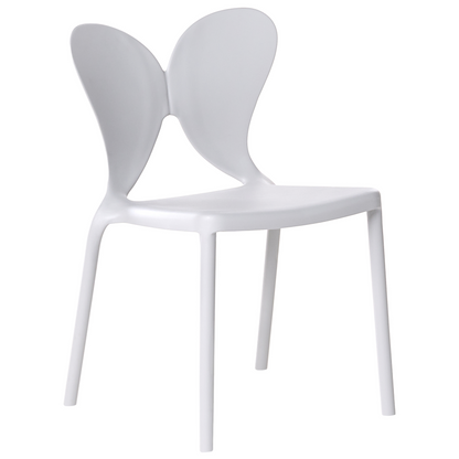 Butterfly Backrest Garden Chairs Set Of 2 Light Grey