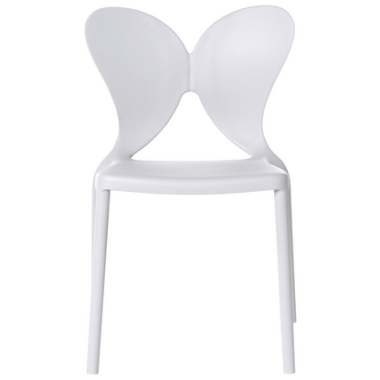 Butterfly Backrest Garden Chairs Set Of 2 Light Grey