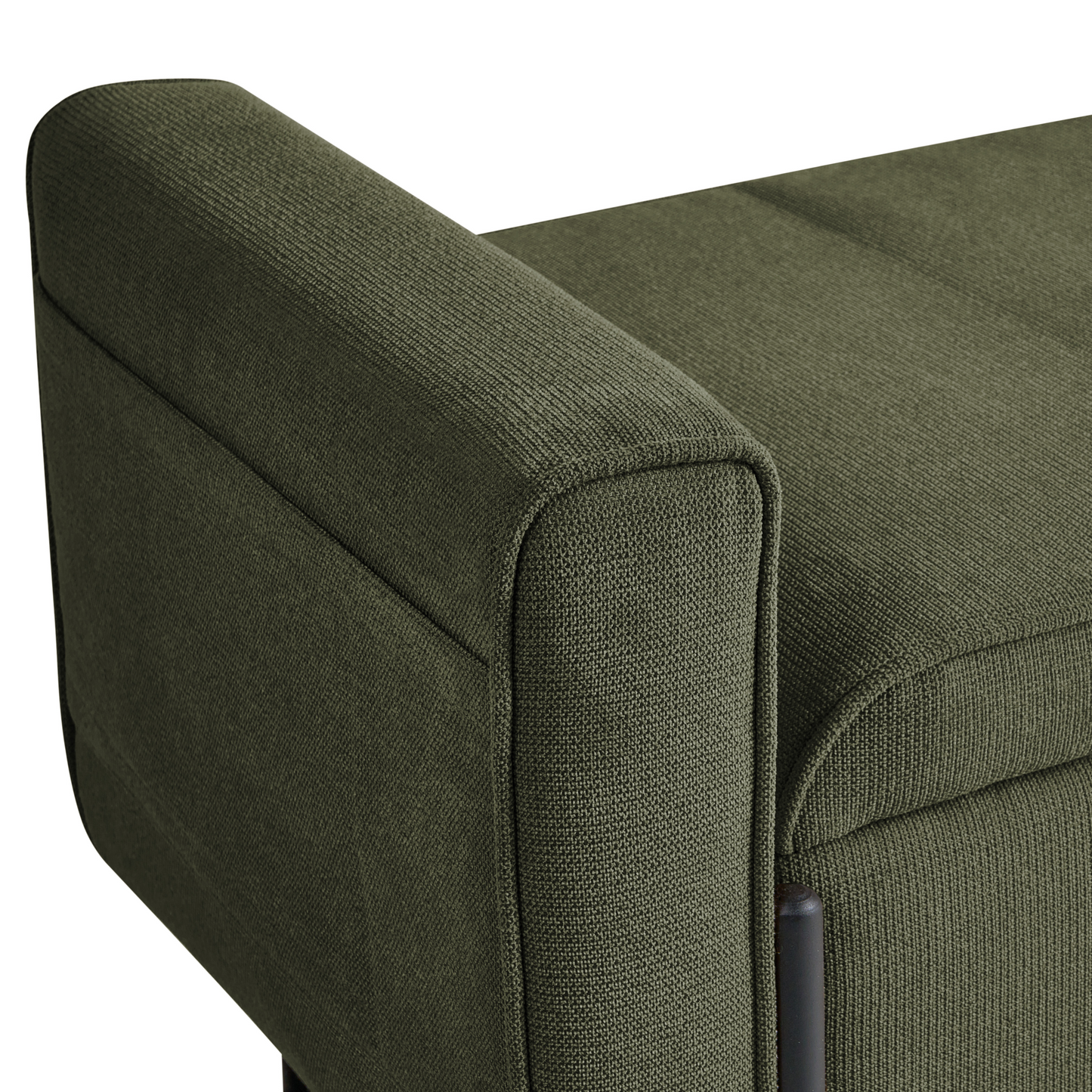 Green Fabric Storage Bench Lift Top Water Repellent Legs