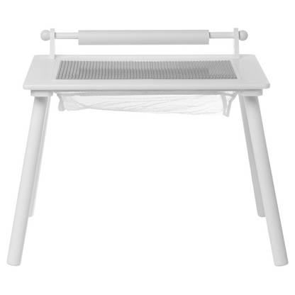 Nido Kids White Table And Chair Set With Pine Wood Legs Paper Roll