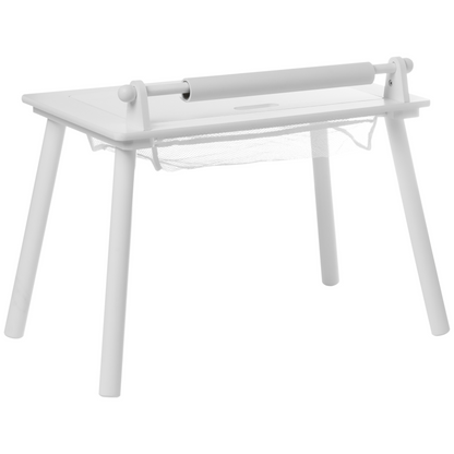 Nido Kids White Table And Chair Set With Pine Wood Legs Paper Roll