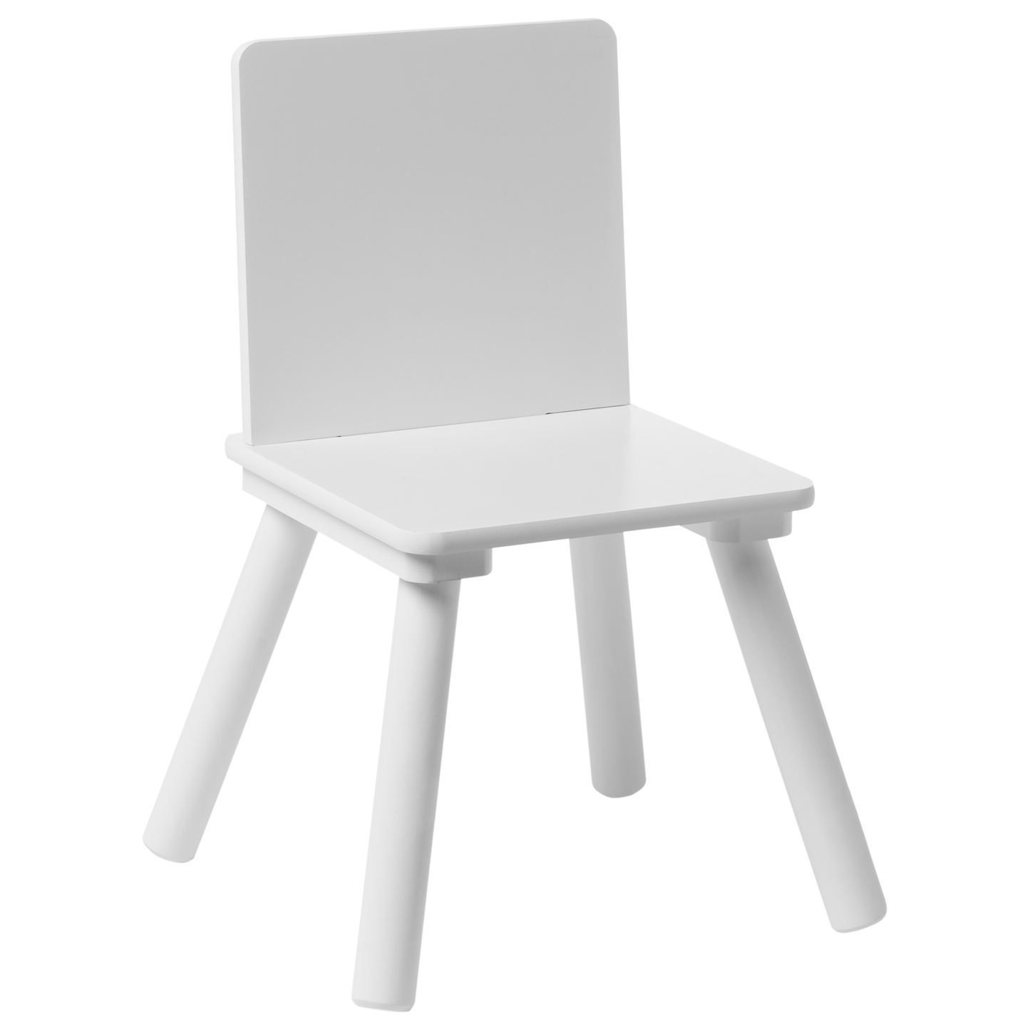 Nido Kids White Table And Chair Set With Pine Wood Legs Paper Roll