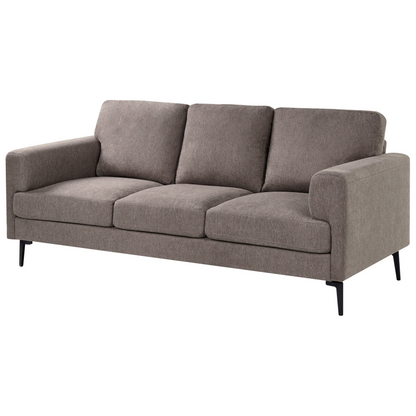 Living Brown Fabric Sofa Set 3 Seater 2 Seater With Iron Legs