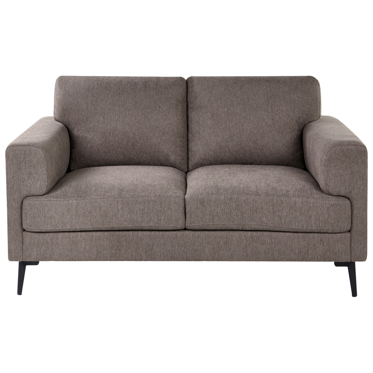 Living Brown Fabric Sofa Set 3 Seater 2 Seater With Iron Legs