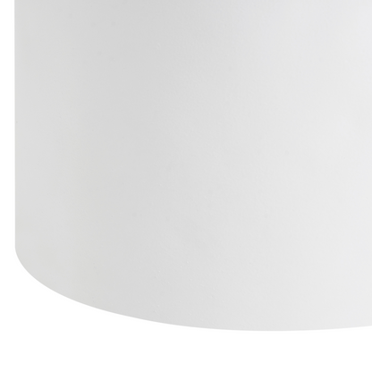 Side Table Off White Fibreglass Asymmetrical Top