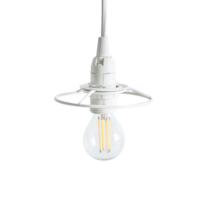 Pendant Lamp Beige Paper Shade Modern Living Room Light