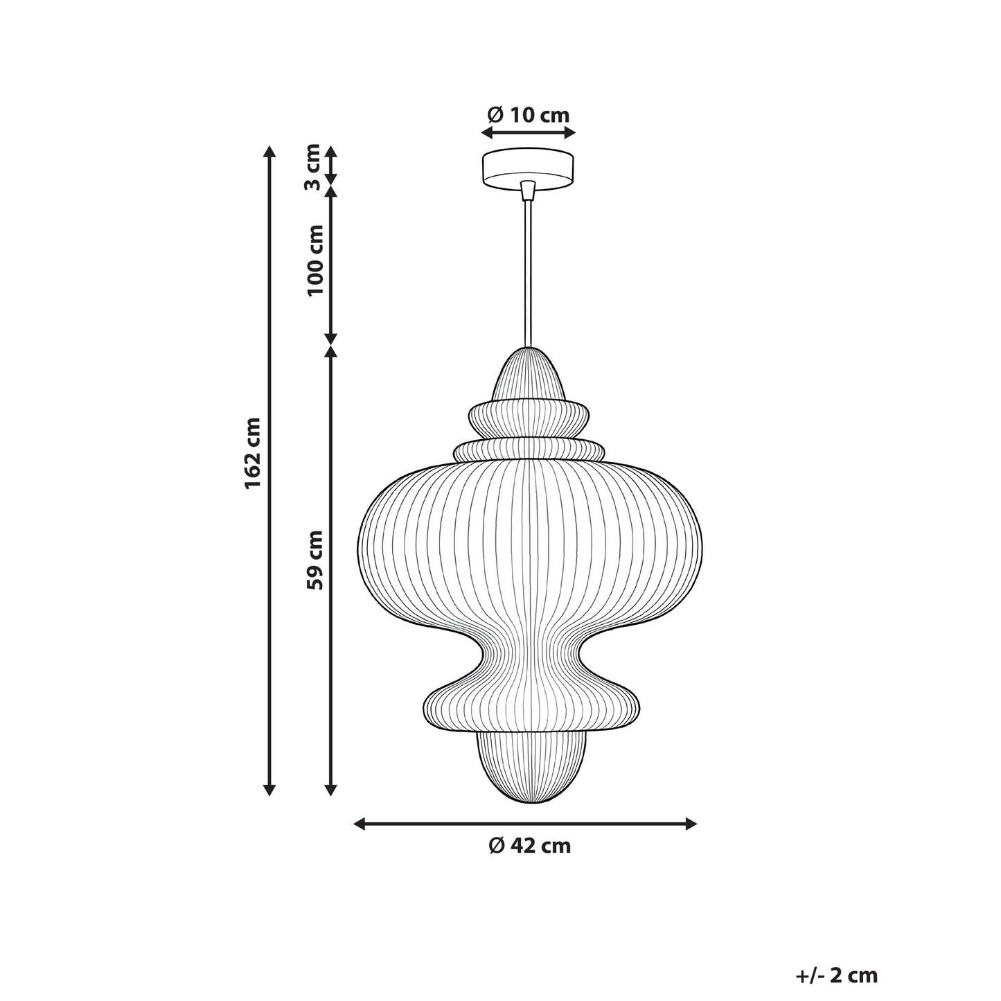 Pendant Lamp Beige Paper Shade Modern Living Room Light