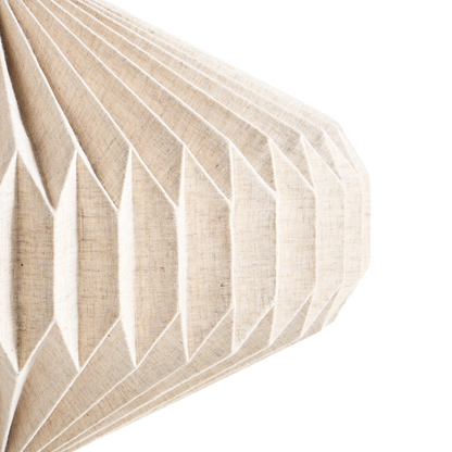 Pendant Lamp Beige Fabric Shade Modern Living Room Light