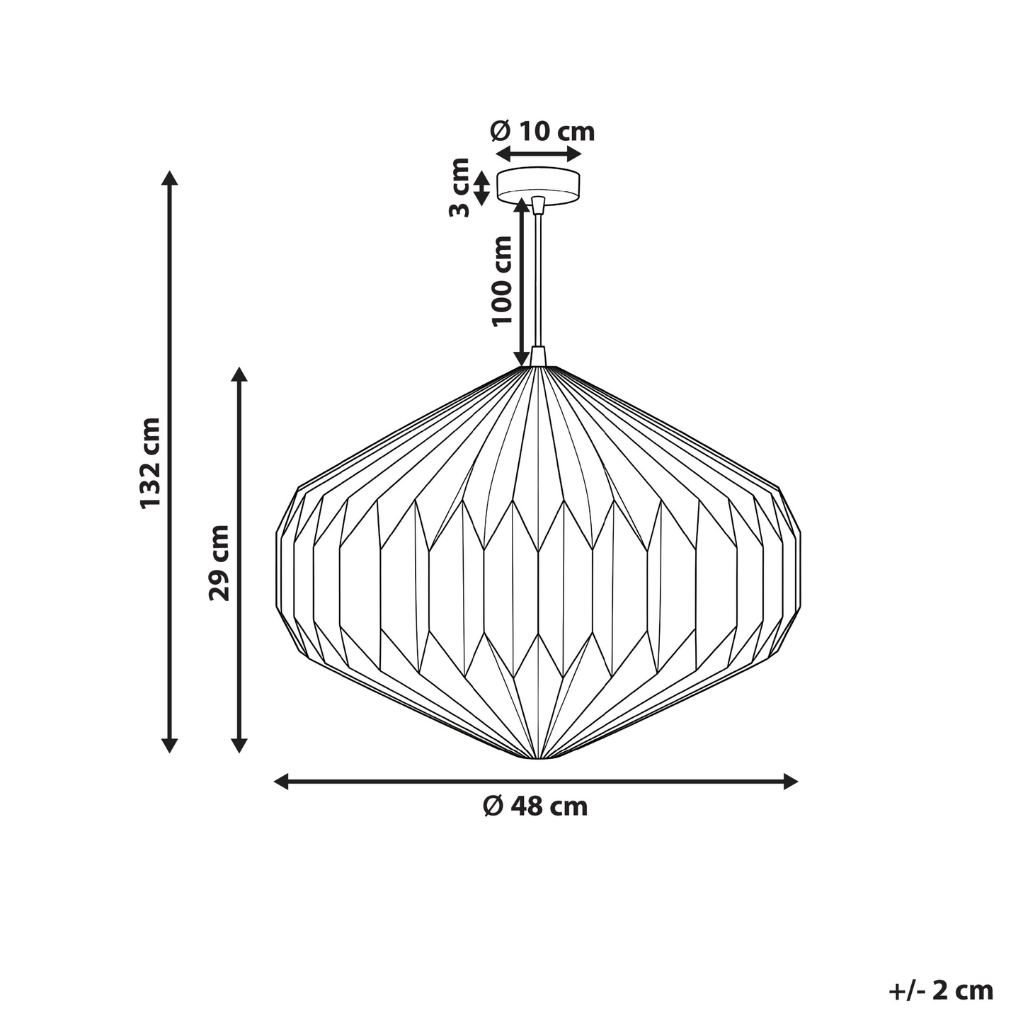 Pendant Lamp Beige Fabric Shade Modern Living Room Light