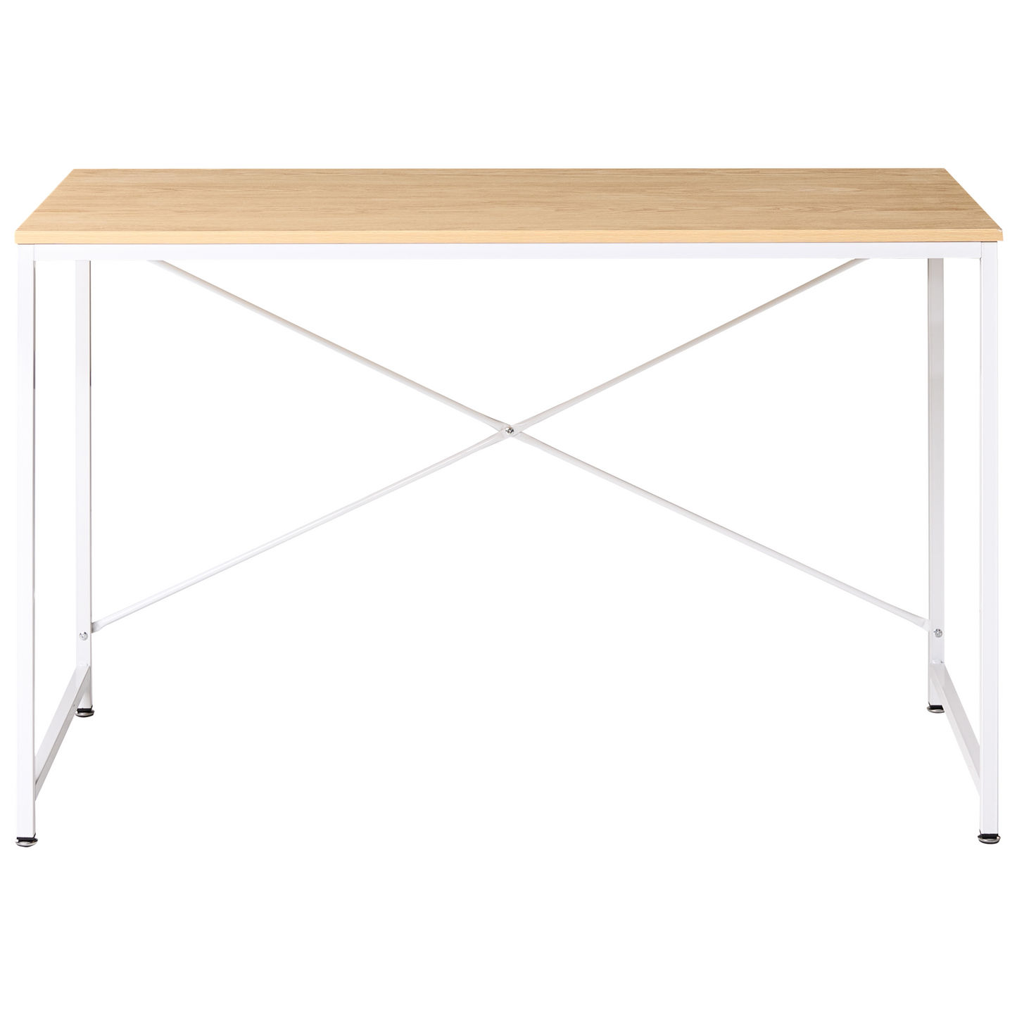 Brand Modern Industrial Desk White Brown MDF Tabletop With Iron Legs