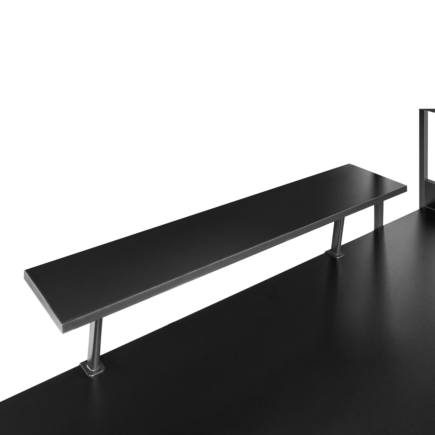 NovaDesk Home Office Desk With Iron Frame 5 Shelves Monitor Stand