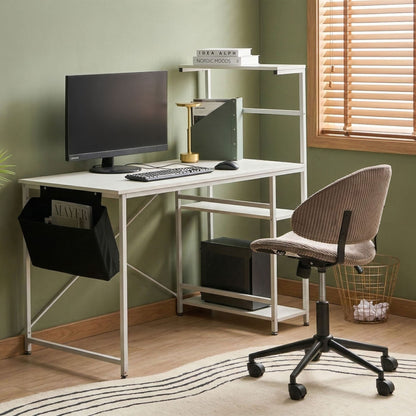 NordicNest Office Desk White MDF Top With Powder Coated Frame