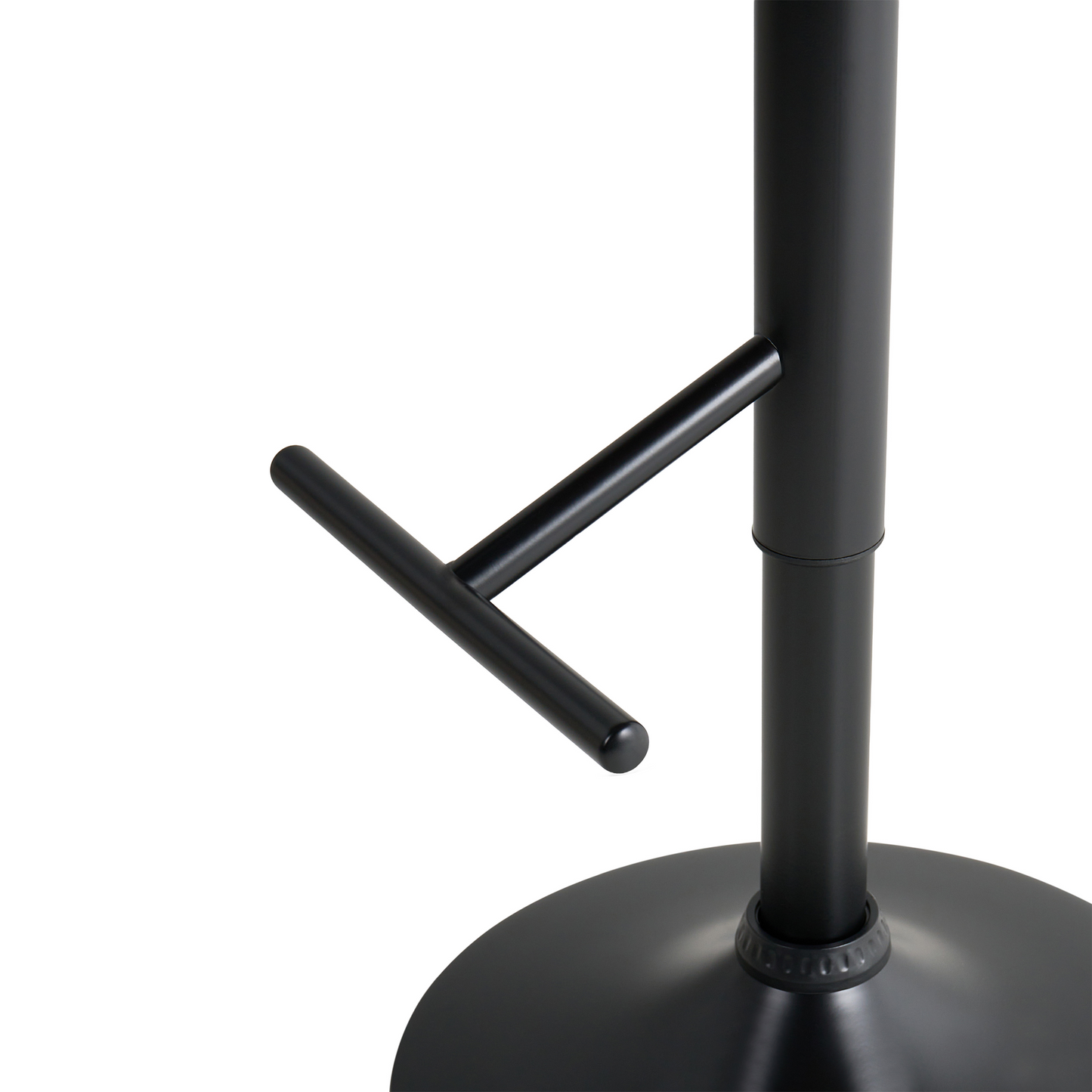 Living Set Of 2 Dark Brown Faux Leather Bar Stools With Black Legs Swivel Gas Lift Adjustable Height