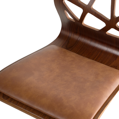 Set Of 2 Dark Brown Faux Leather Bar Stools With Gas Lift