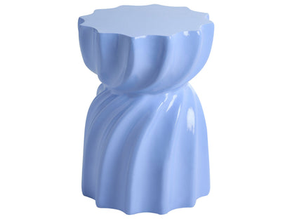 Blue Fibreglass Side Table Irregular Modern