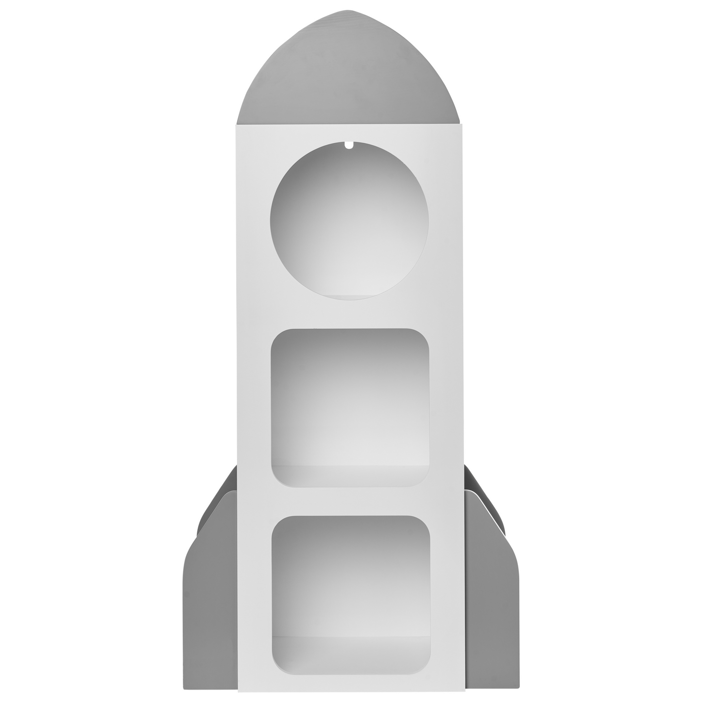 ScandiKids Rocket Bookshelf White 3-Tier With Built-In Blackboard For Kids Room Scandinavian Style