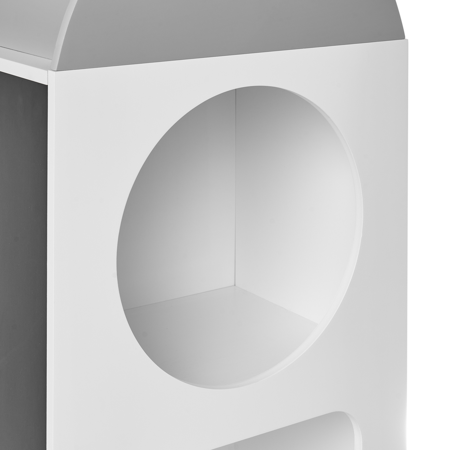ScandiKids Rocket Bookshelf White 3-Tier With Built-In Blackboard For Kids Room Scandinavian Style