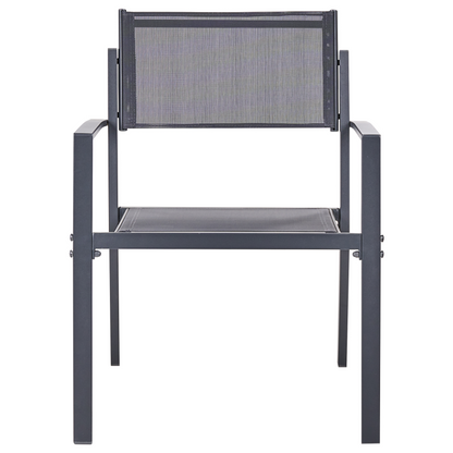 Bistro Outdoor 2 Seater Bistro Set With Dark Grey Steel And Coffee Table Rust Resistant Industrial Modern
