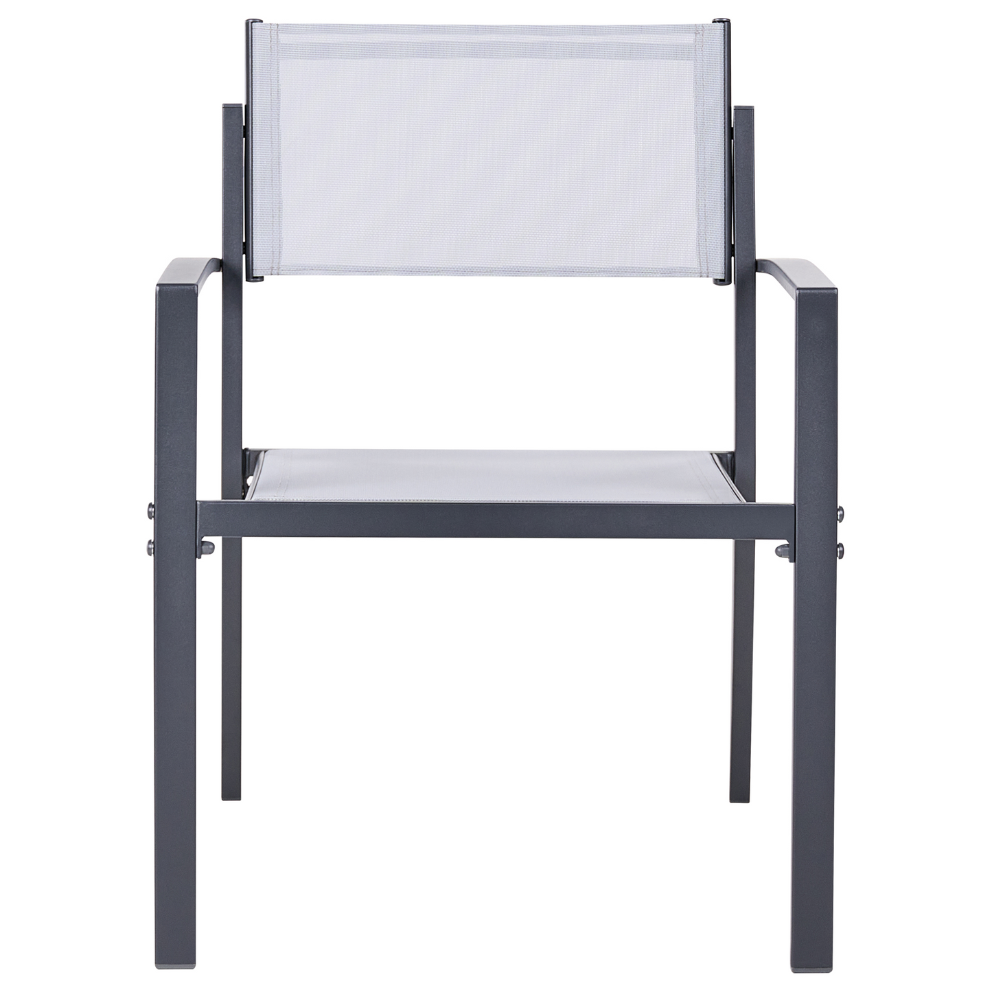 Bistro Set Grey Steel 2 Seater with Coffee Table