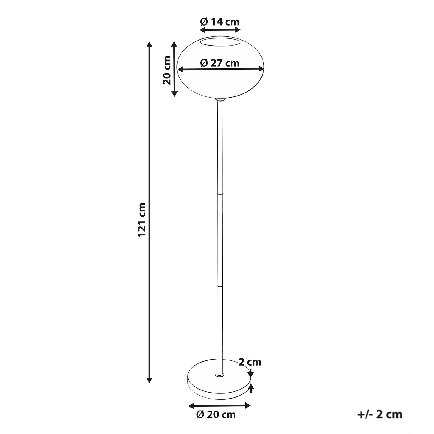 Outdoor Solar Floor Lamp Black White Iron Base LED
