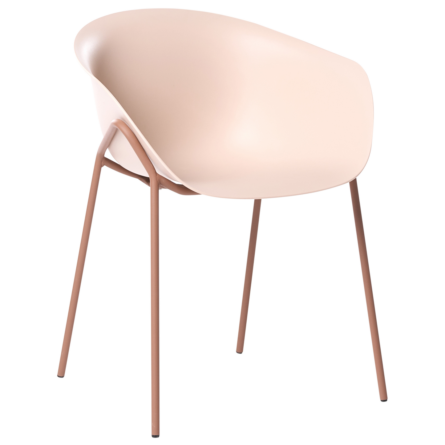 Outdoor Beige Plastic Garden Chairs Set Of 2 With Black Metal Legs All Weather