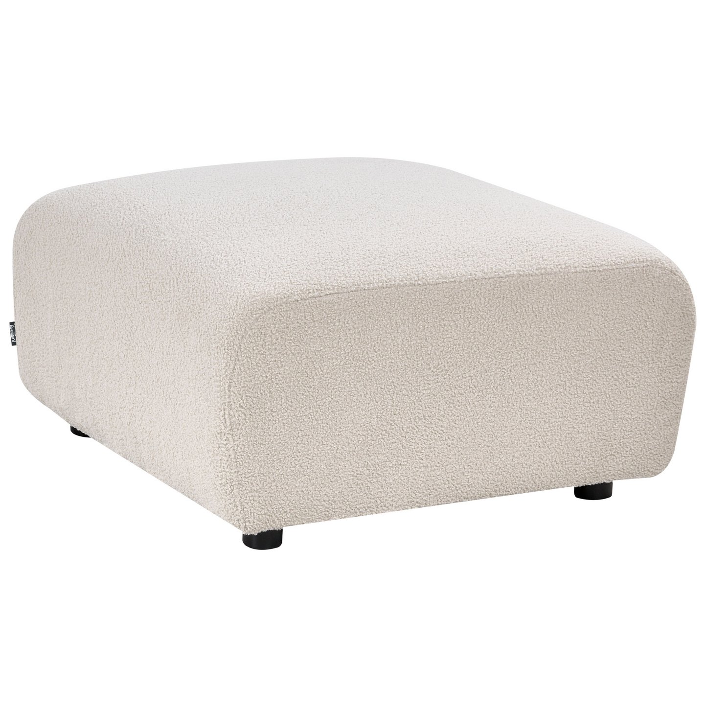 Ottoman Off White Boucle Modern Living Room
