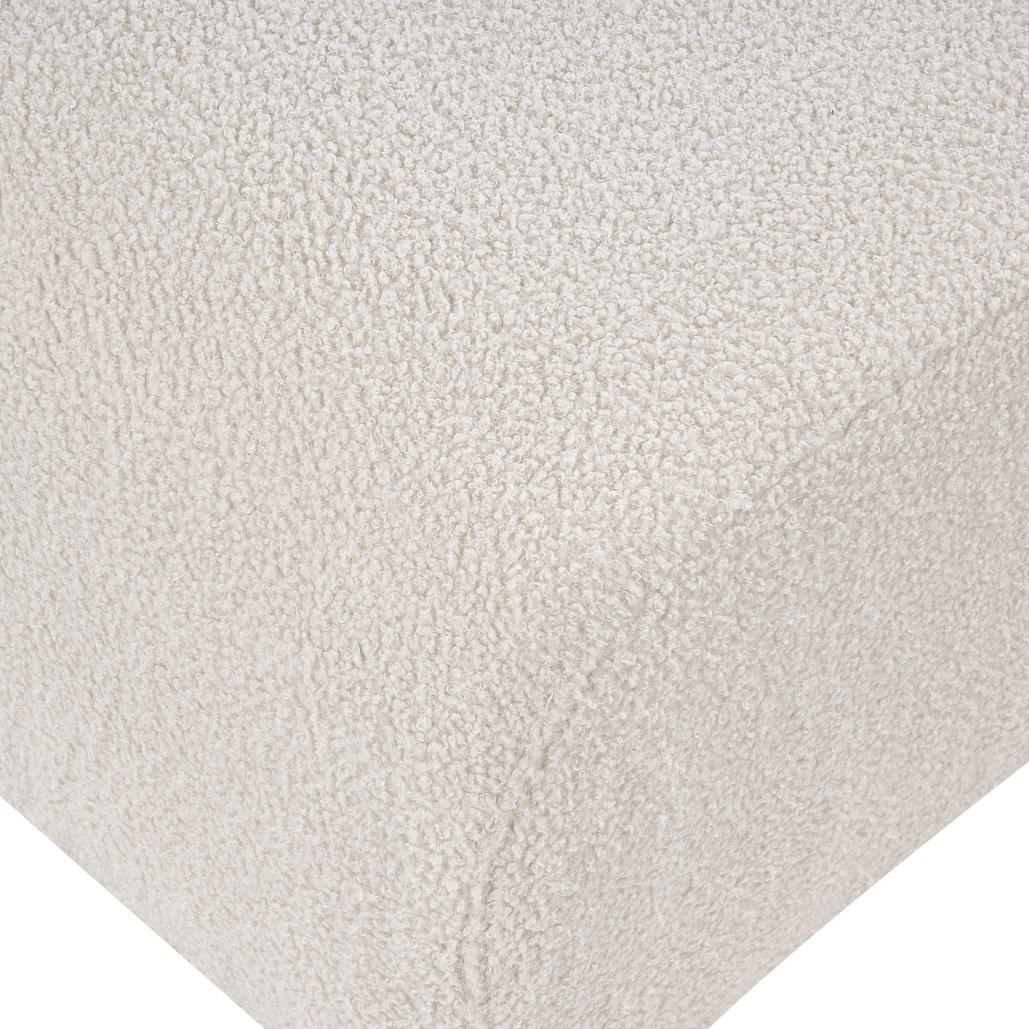 Ottoman Off White Boucle Modern Living Room