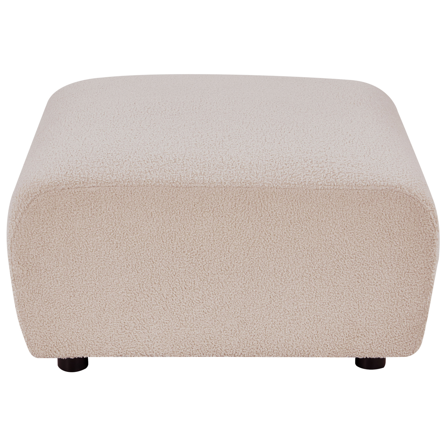 Beige Boucle Modular Ottoman For Living Room With Expanding Modules And Modern Elegance