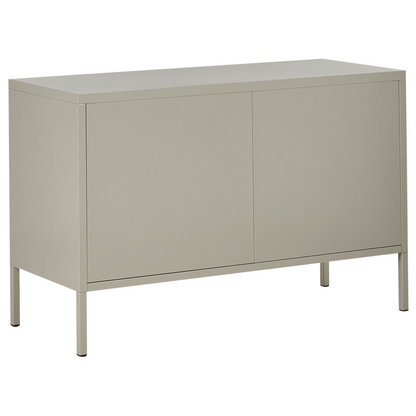 2 Door Sideboard Light Beige Steel Home Office Storage