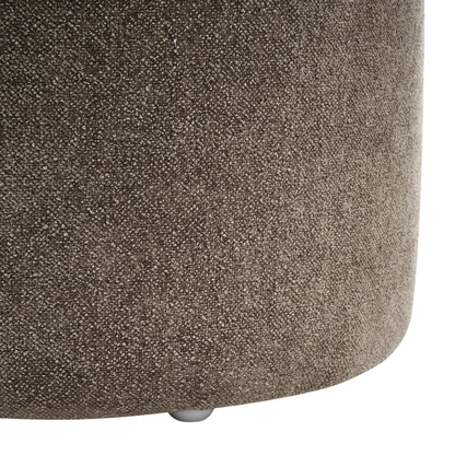 Home Boucle Bench Pouffe Brown With Wide Modern Legs
