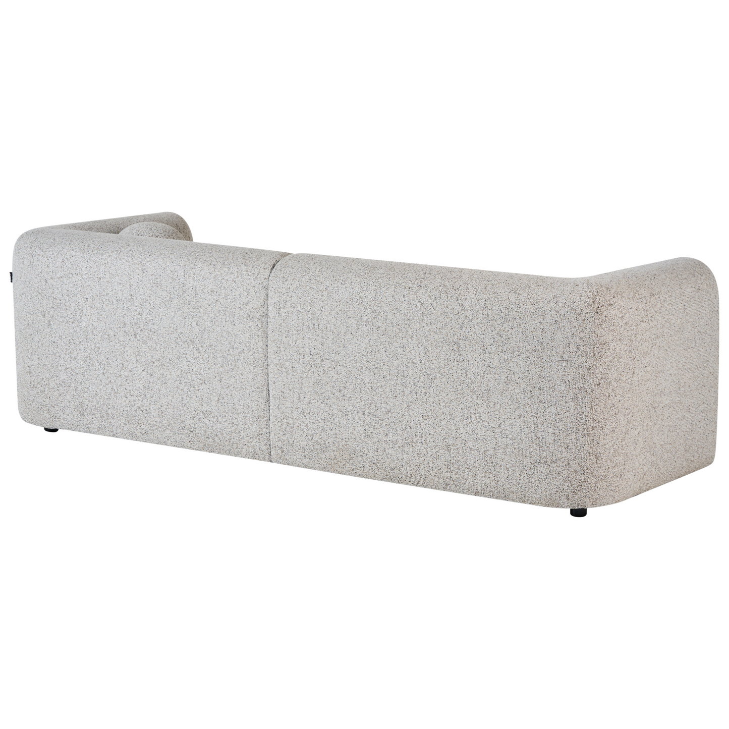 Retro Glam 5 Seater Beige Textured Fabric Sofa Set Armchair