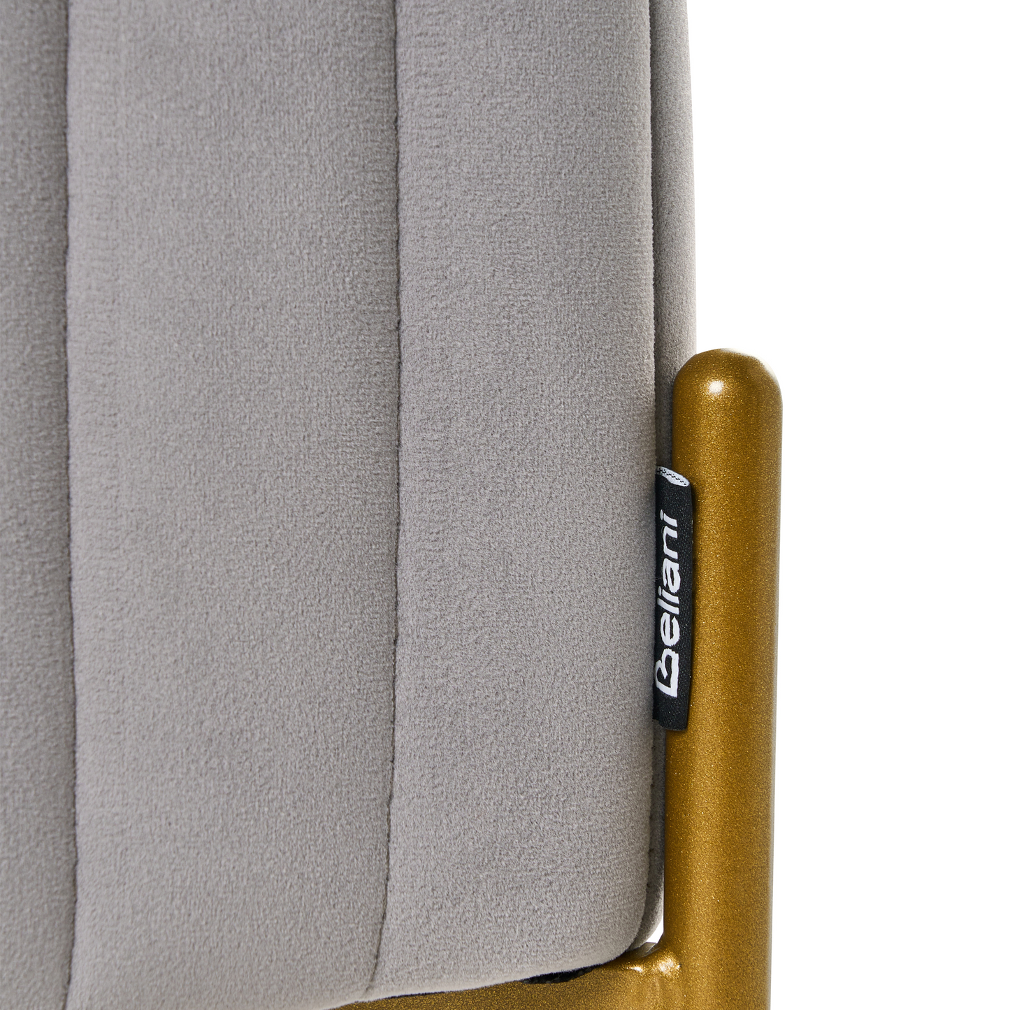 Footstool Grey Velvet With Gold Metal Legs 47 x 47cm