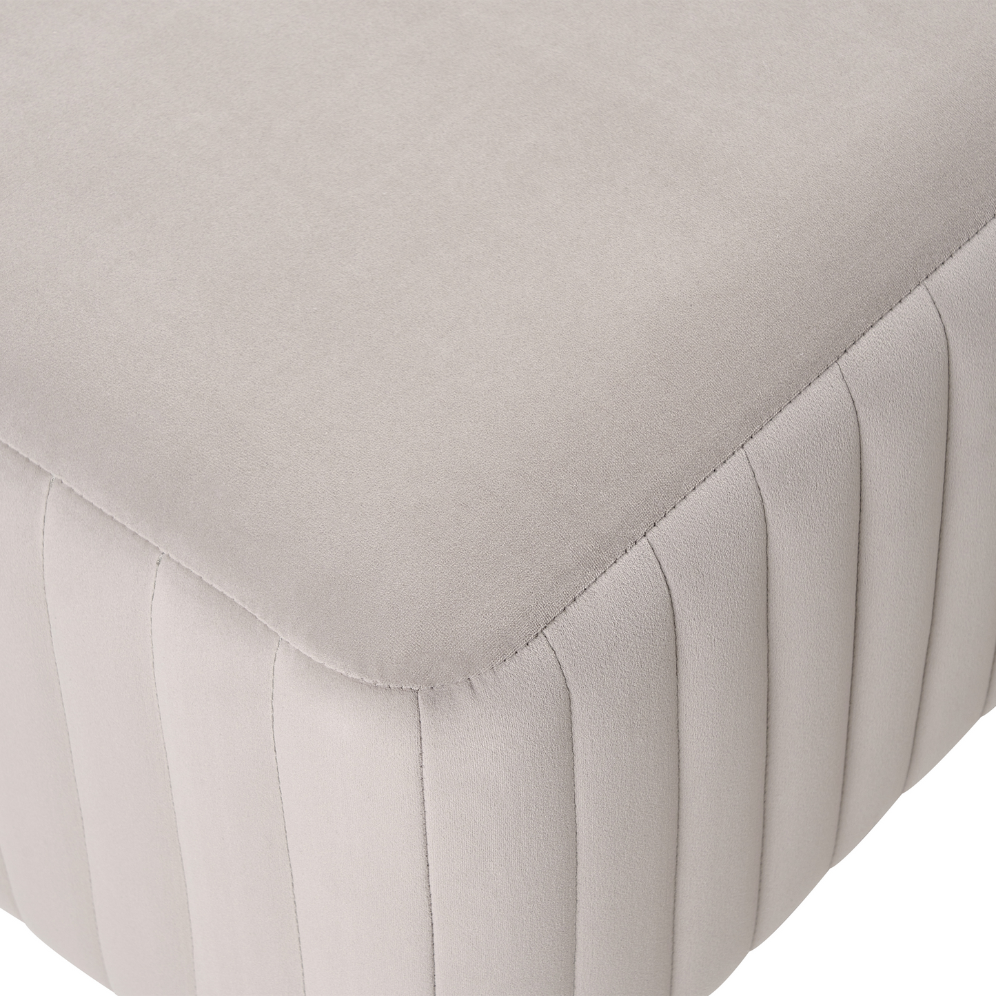 Velvet Bench Taupe With Gold Metal Legs 91 x 47cm