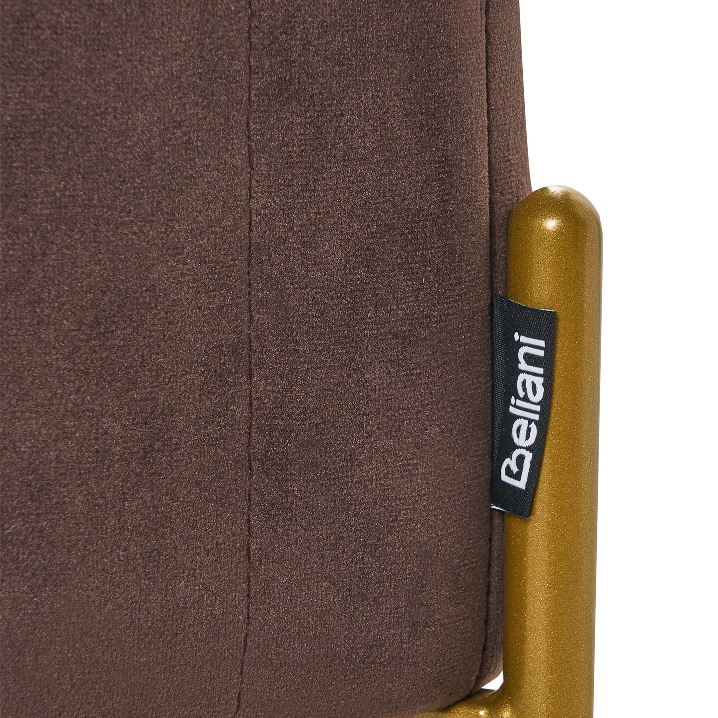 Velvet Bench Dark Brown 91 x 47cm With Gold Metal Legs
